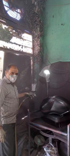 عکس رنگ آمیزی باک موتور