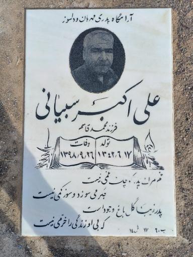 عکس مزار مرحوم علی اکبر سبیانی