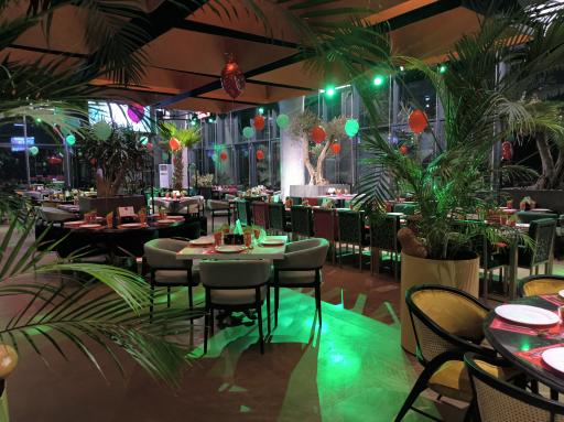 عکس کافه رستوران کف شیشه ای بام رویایی پدیده