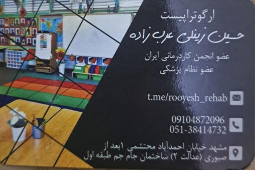 عکس کاردرمانی جسمی و ذهنی حسین زینلی
