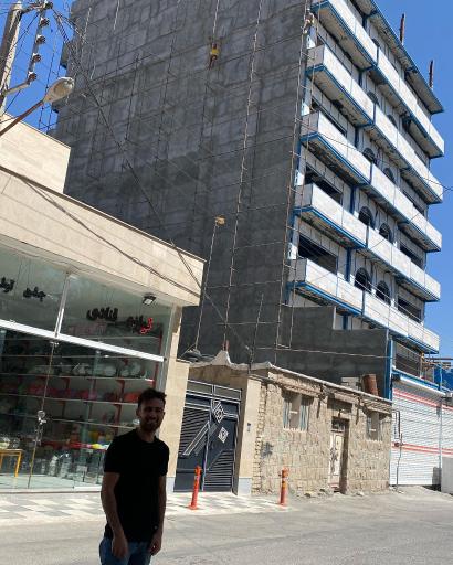 عکس داربست فلزی پارسیران تخته زیر پا 