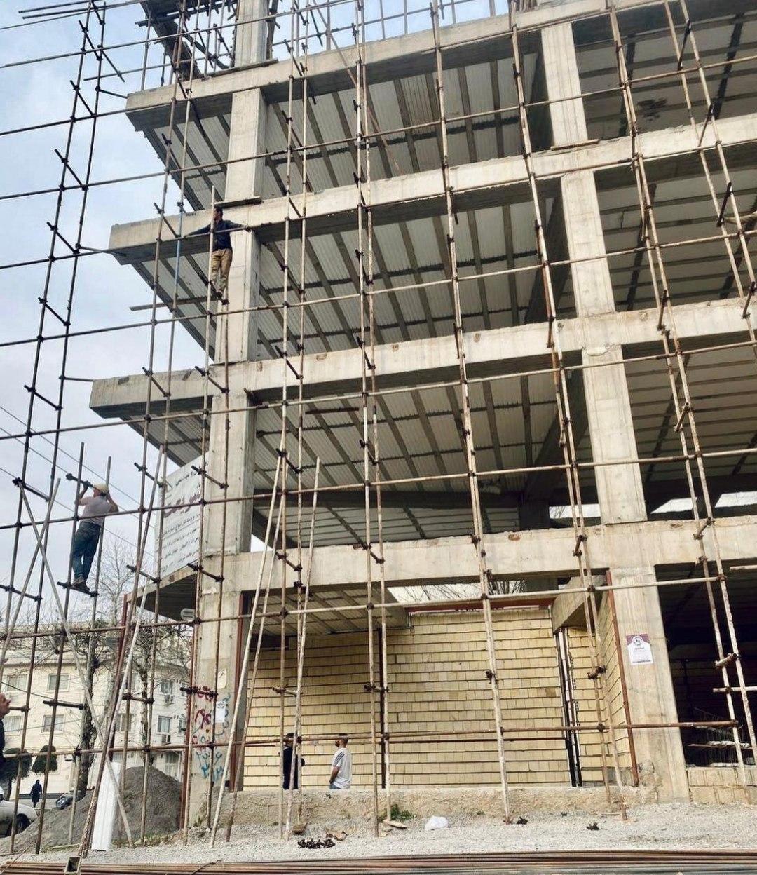 عکس داربست فلزی نماکاران ساختمان