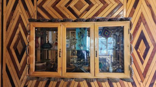 عکس کتابخانه چوبی