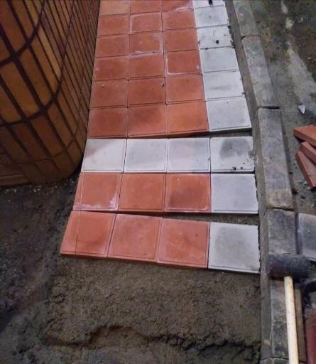 عکس کارگاه جدول سنگفرش آسفالت