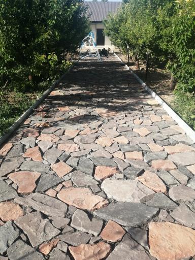 عکس کارگاه جدول سنگفرش آسفالت