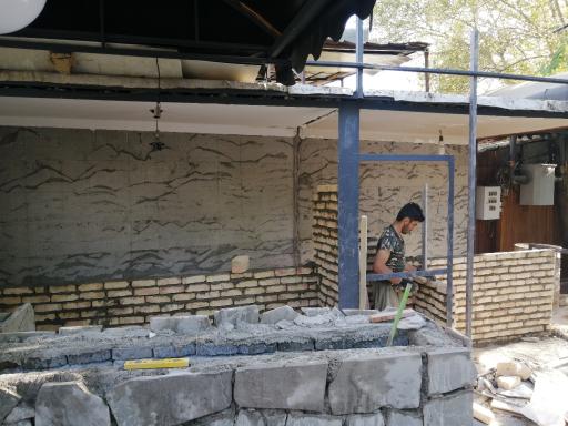 عکس کارگاه جدول سنگفرش آسفالت