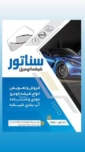 عکس شیشه اتومبیل سناتور