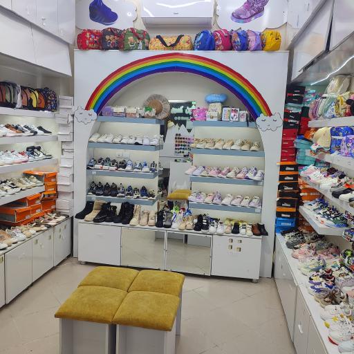 عکس کیف و کفش بچگانه رنگین کمون