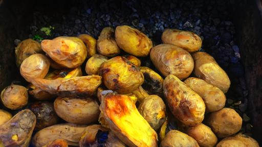 عکس سیب زمینی و تخم مرغ پخته عمو محرم