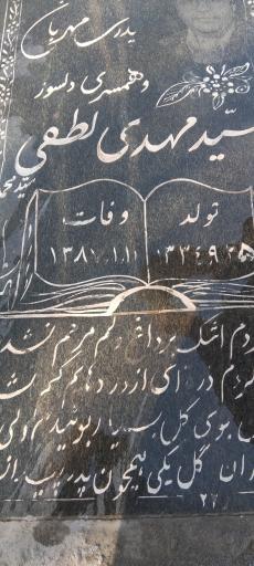 عکس مزار سید مهدی لطفی کاشمری