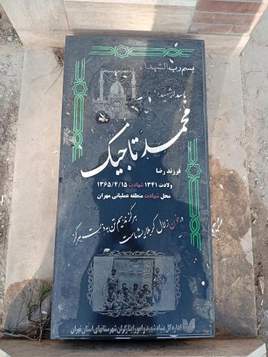 عکس مزار شهید محمد تاجیک