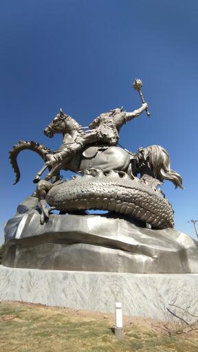 عکس مجسمه نبرد رستم