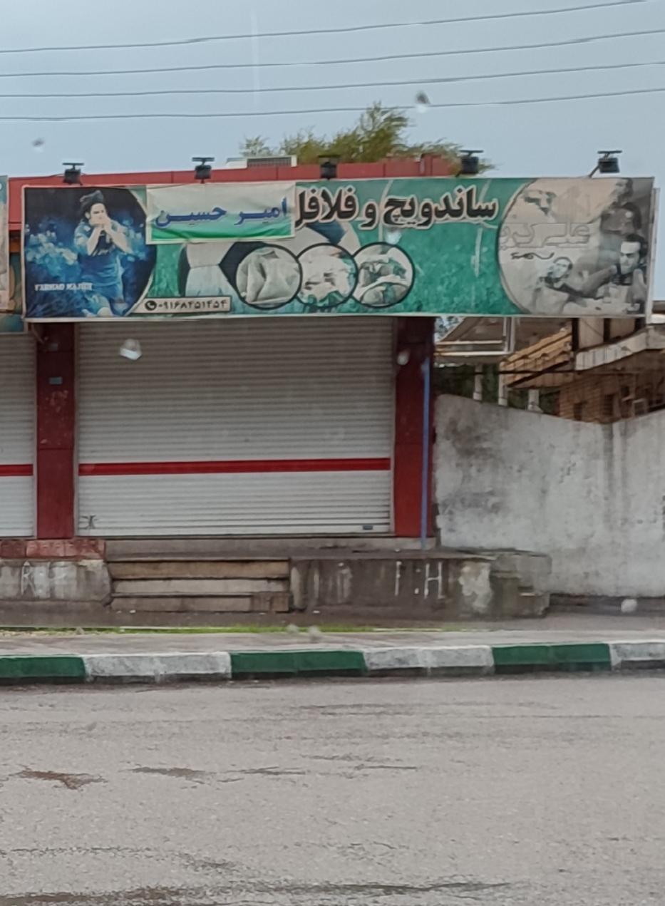 عکس ساندویچ و فلافل امیرحسین