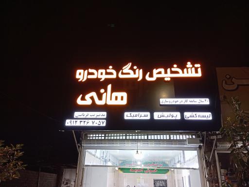 عکس کارشناسی رنگ خودرو هانی