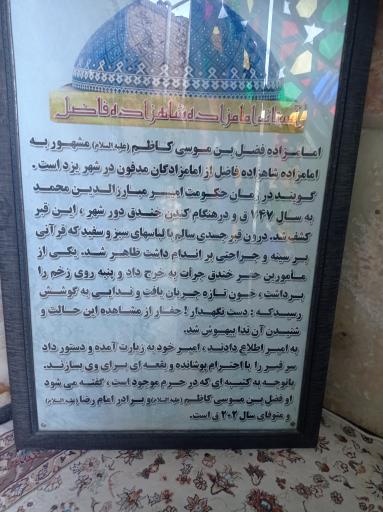 عکس امامزاده شاهزاده فاضل