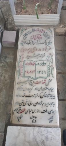 عکس مزار شهید فرهاد مددی 