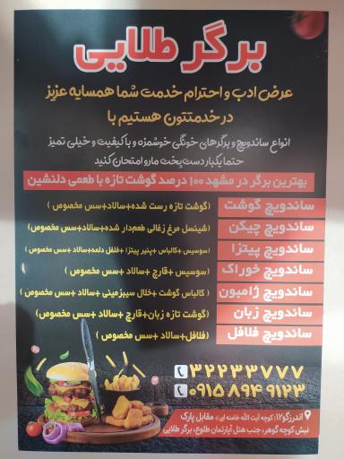 عکس برگر طلایی