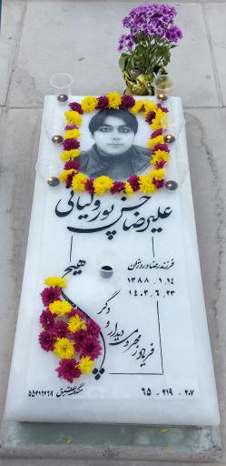 عکس مزار علیرضا حسن پور ولیانی