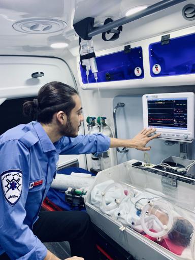 عکس آمبولانس خصوصی پیشگامان سلامت البرز