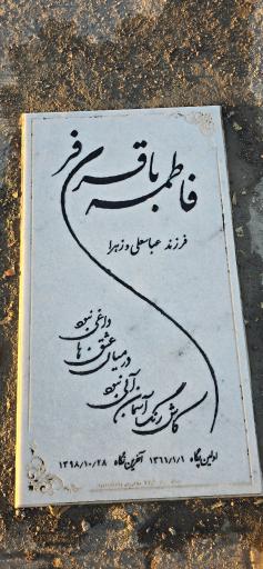 عکس مزار فاطمه باقری فر