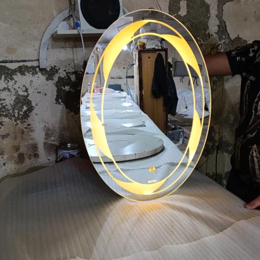 عکس پخش آینه هوشمند و روشویی سرامیک و pvc