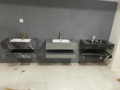 عکس پخش آینه هوشمند و روشویی سرامیک و pvc