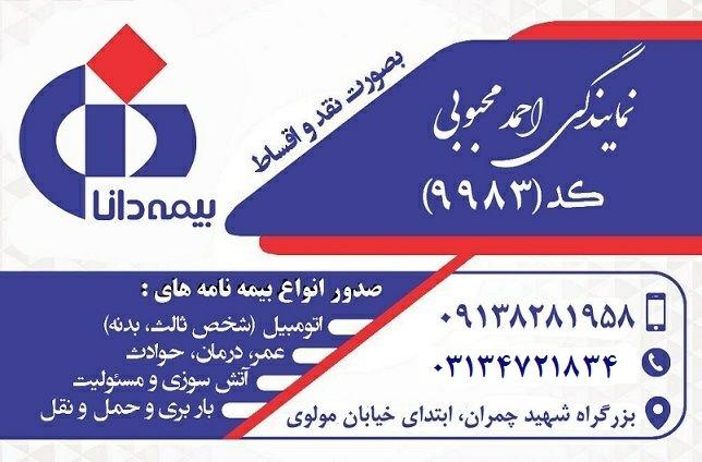 عکس بیمه دانا محبوبی شعبه مولوی