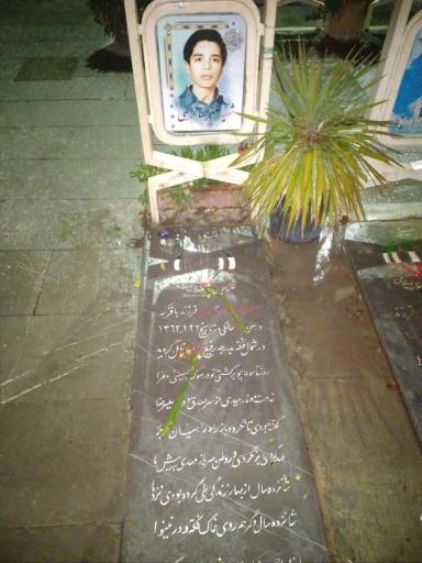 عکس مزار شهید علیرضا کریمی (مسافر کربلا)
