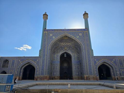 عکس ایوان فیروزه مسجد جامع عباسی