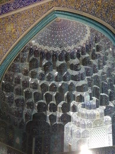 عکس ایوان فیروزه مسجد جامع عباسی