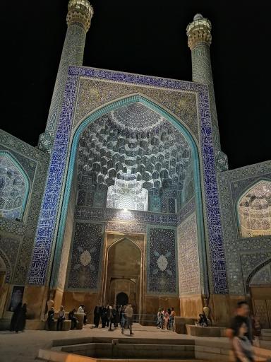 عکس ایوان فیروزه مسجد جامع عباسی