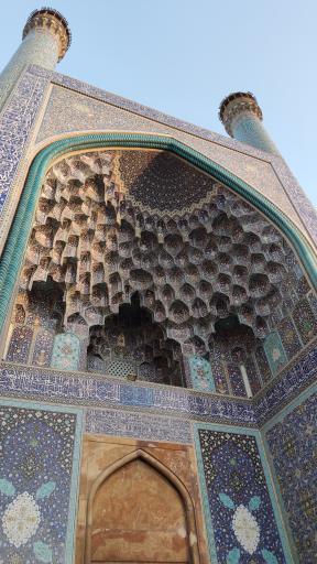 عکس ایوان فیروزه مسجد جامع عباسی