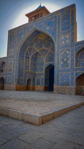 عکس ایوان فیروزه مسجد جامع عباسی