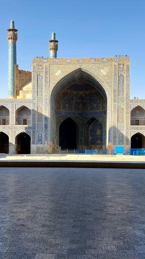 عکس ایوان فیروزه مسجد جامع عباسی