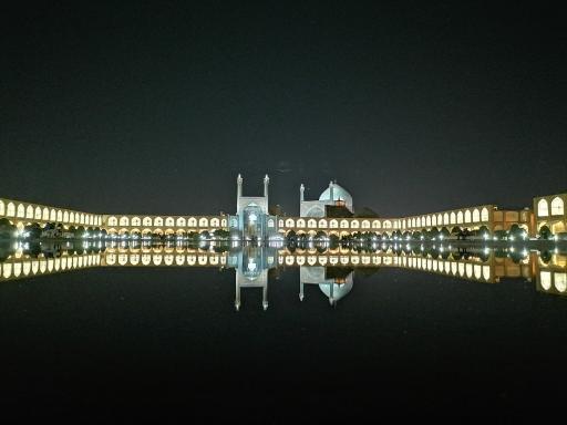 عکس ایوان فیروزه مسجد جامع عباسی