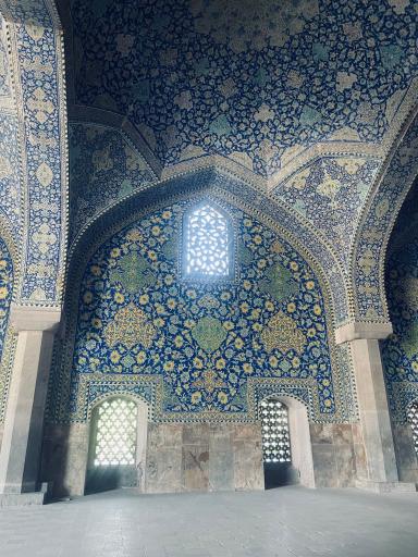 عکس ایوان فیروزه مسجد جامع عباسی