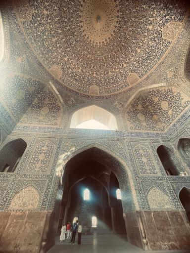 عکس ایوان فیروزه مسجد جامع عباسی