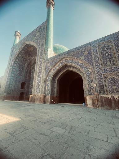 عکس ایوان فیروزه مسجد جامع عباسی