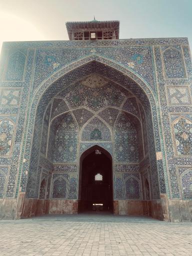 عکس ایوان فیروزه مسجد جامع عباسی