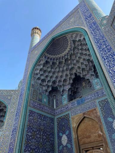 عکس ایوان فیروزه مسجد جامع عباسی
