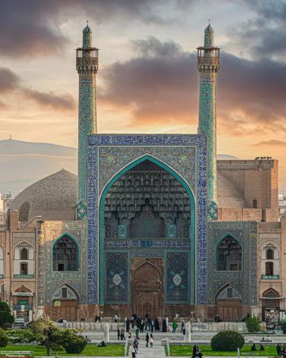 عکس ایوان فیروزه مسجد جامع عباسی