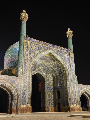 عکس ایوان فیروزه مسجد جامع عباسی