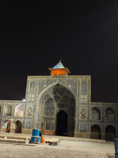 عکس ایوان فیروزه مسجد جامع عباسی