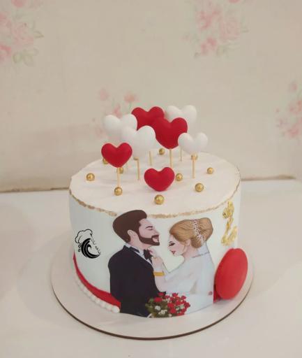 عکس کیک خانگی شاخه نبات