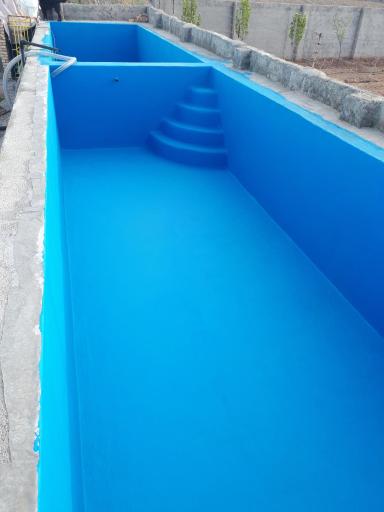 عکس عایق وآببندی و رنگ استخر ولوله کشی قطره ای