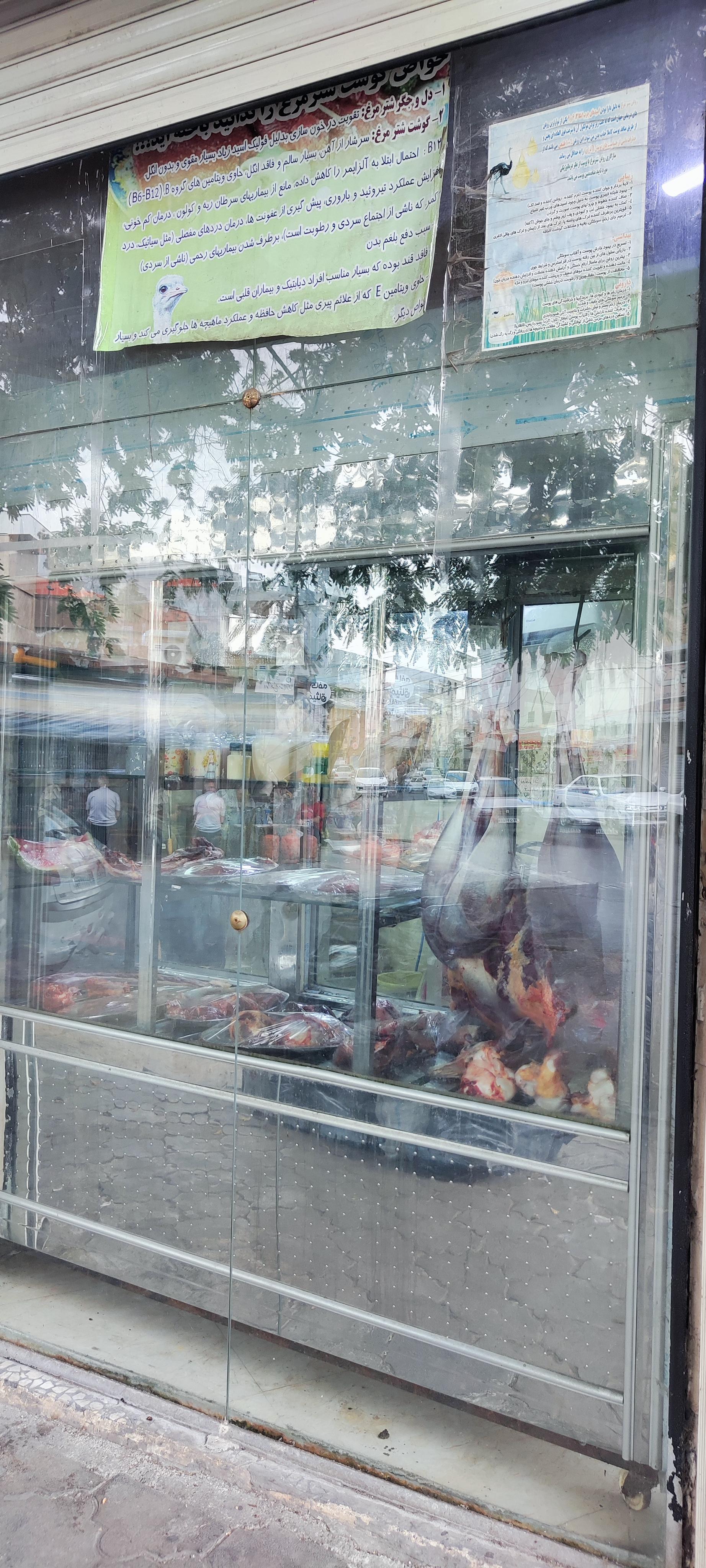 عکس عرضه گوشت شتر مرغ رضایی نژاد 