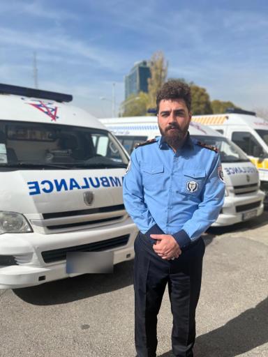 عکس آمبولانس خصوصی تبریزنجات ایستگاه بیمارستان شهدا