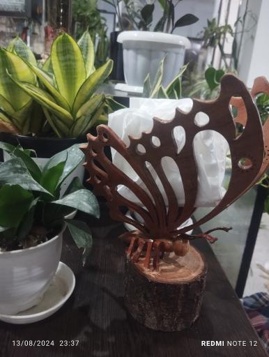 عکس ظروف چوبی منبت معرق کارگاه خانم فلاح