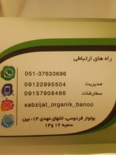 عکس سبزیجات آماده بانو