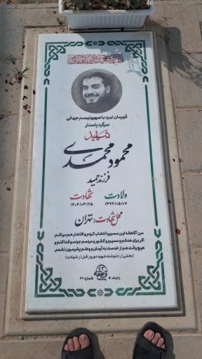 عکس مزار شهید محمود محمدی